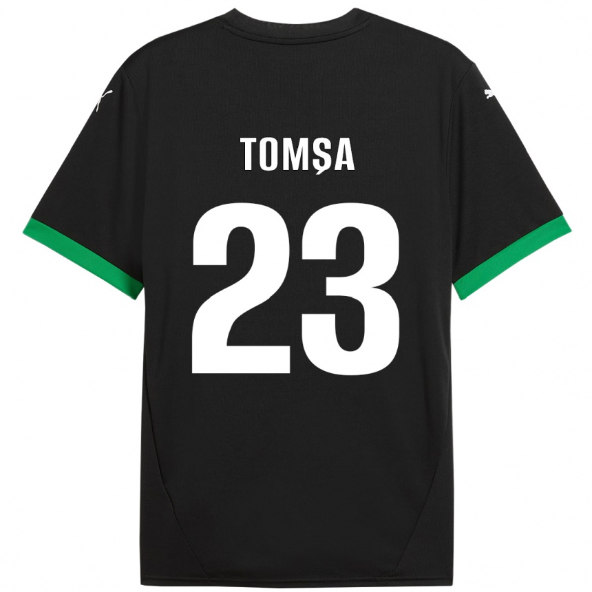 Femme Football Maillot Troy Tomșa #23 Noir Vert Foncé Tenues Domicile 2024/25