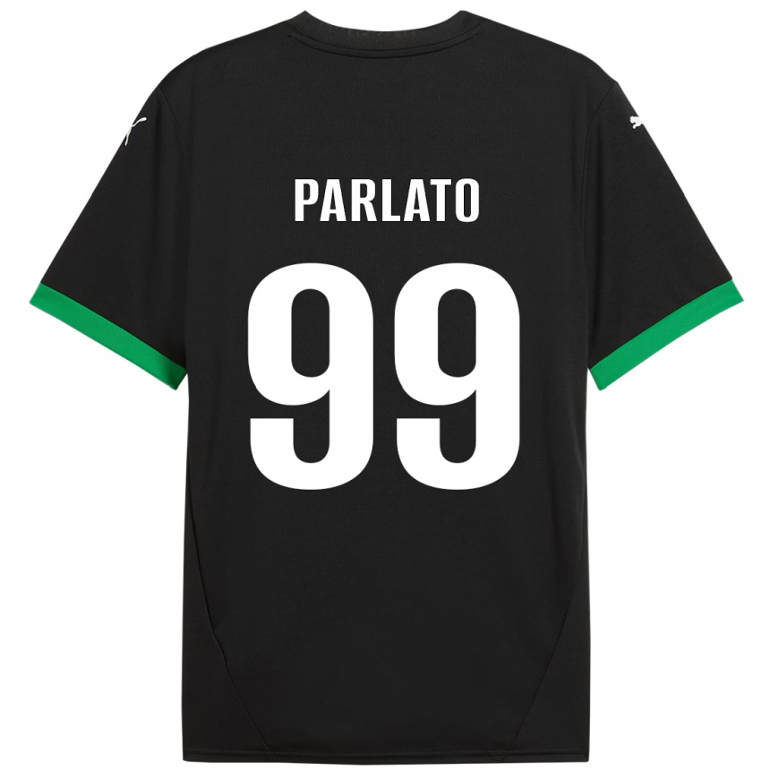 Femme Football Maillot Claudio Parlato #99 Noir Vert Foncé Tenues Domicile 2024/25