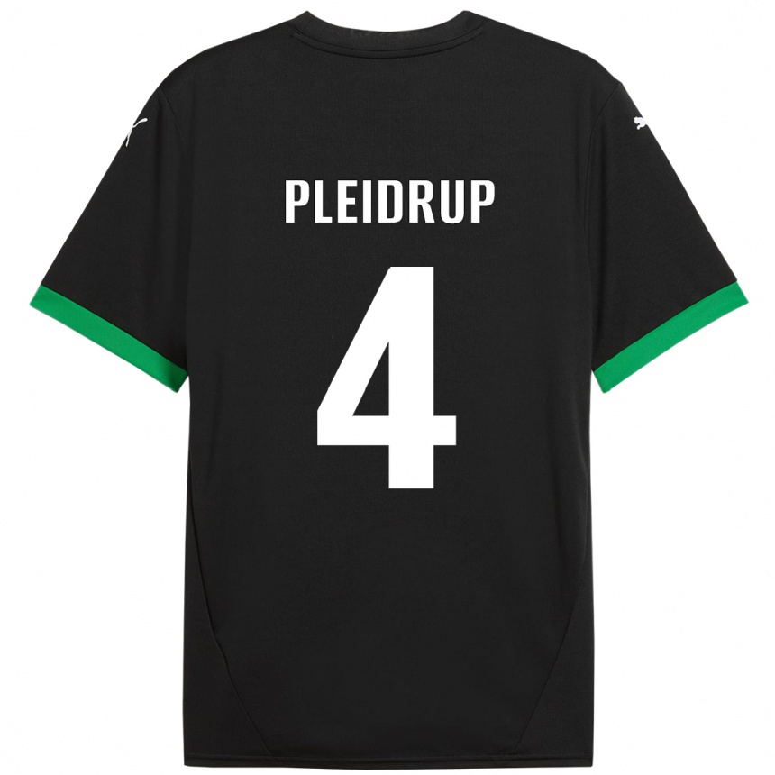 Femme Football Maillot Caroline Pleidrup #4 Noir Vert Foncé Tenues Domicile 2024/25