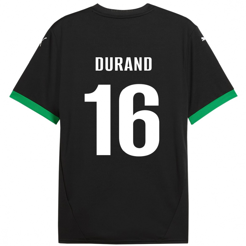 Femme Football Maillot Solène Durand #16 Noir Vert Foncé Tenues Domicile 2024/25