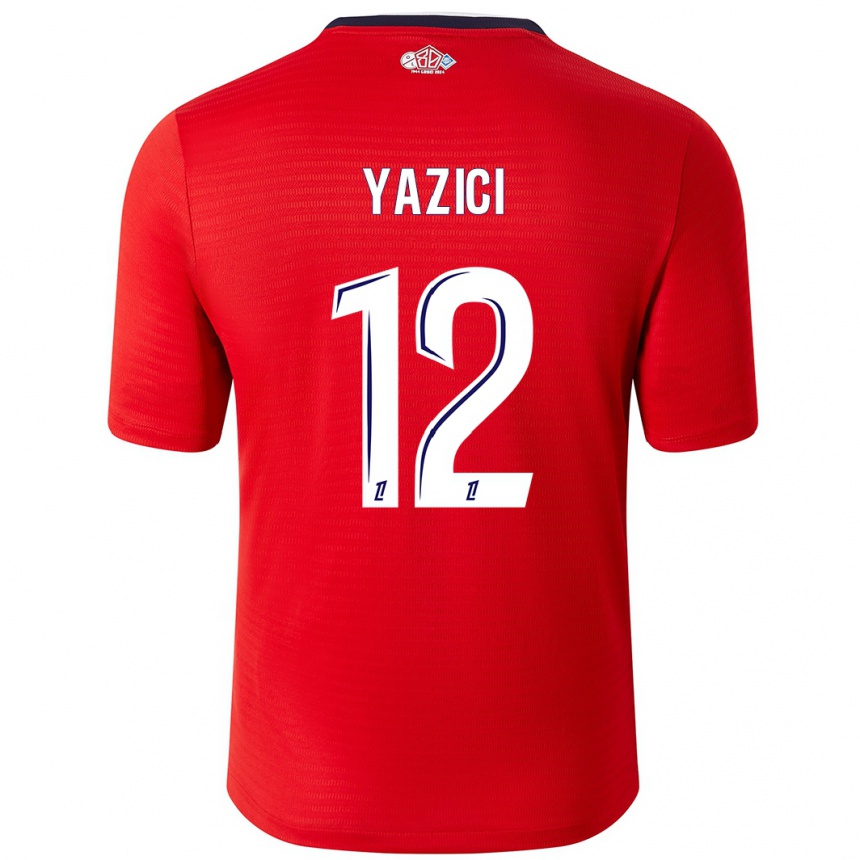 Femme Football Maillot Yusuf Yazici #12 Rouge Blanc Tenues Domicile 2024/25