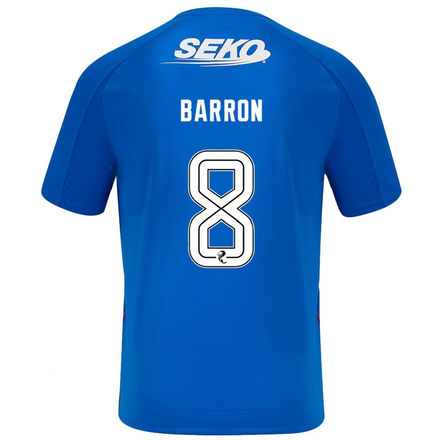 Femme Football Maillot Connor Barron #8 Bleu Foncé Tenues Domicile 2024/25