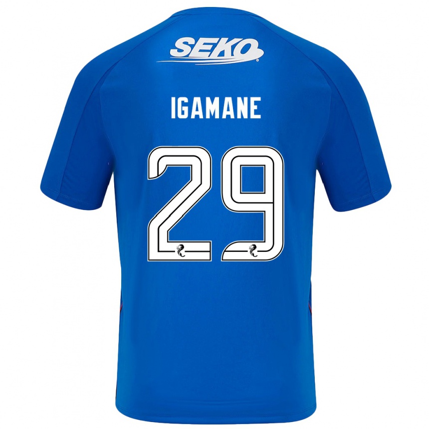 Femme Football Maillot Hamza Igamane #29 Bleu Foncé Tenues Domicile 2024/25