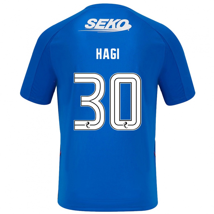 Femme Football Maillot Ianis Hagi #30 Bleu Foncé Tenues Domicile 2024/25