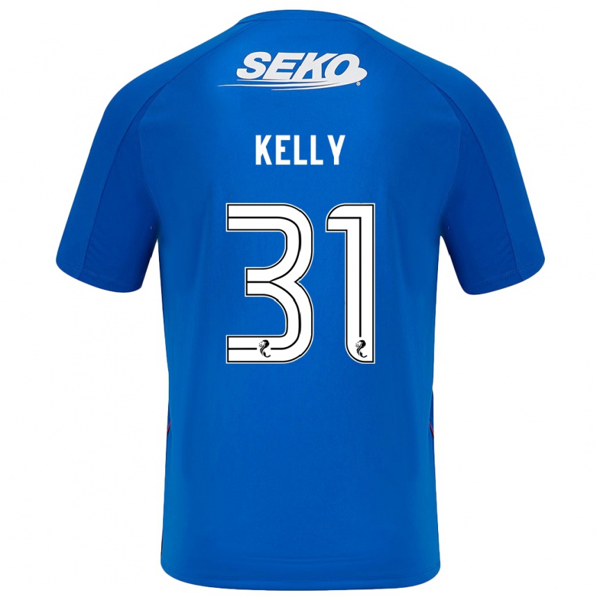 Femme Football Maillot Liam Kelly #31 Bleu Foncé Tenues Domicile 2024/25