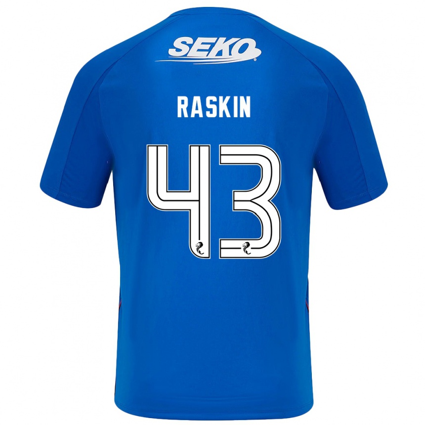 Femme Football Maillot Nicolas Raskin #43 Bleu Foncé Tenues Domicile 2024/25