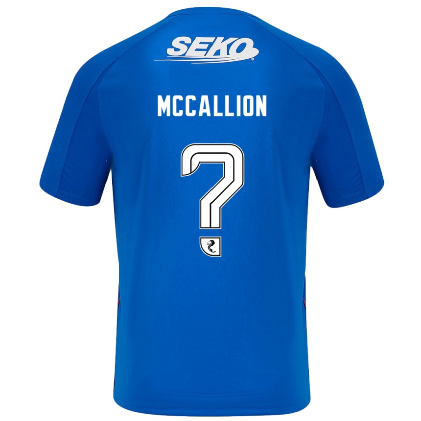 Femme Football Maillot Aiden Mccallion #0 Bleu Foncé Tenues Domicile 2024/25