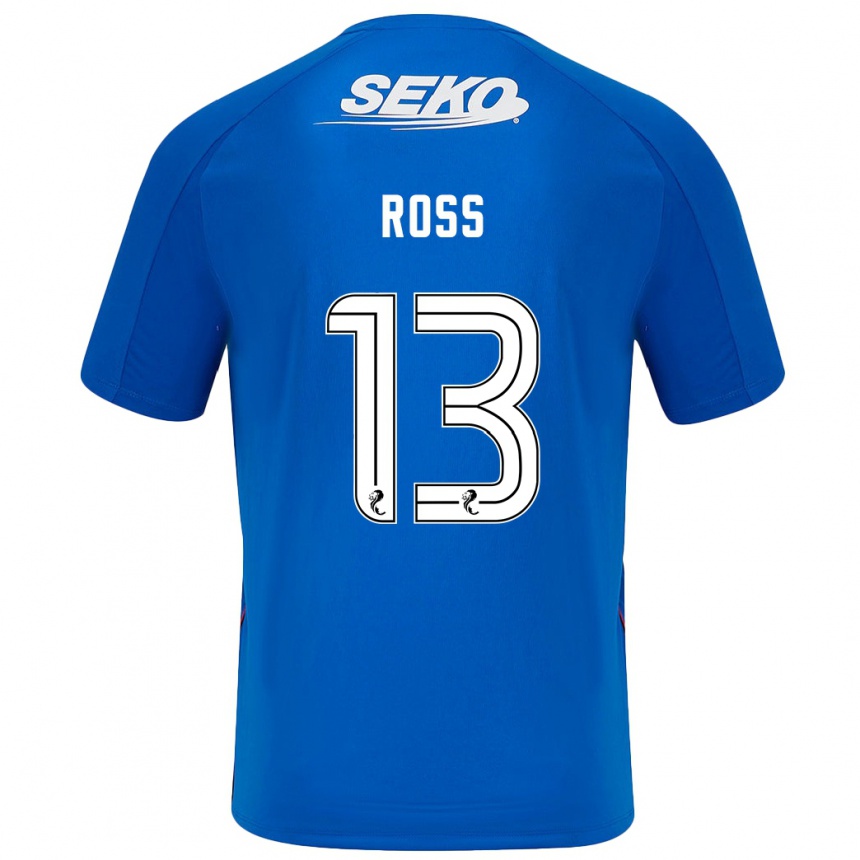 Femme Football Maillot Jane Ross #13 Bleu Foncé Tenues Domicile 2024/25