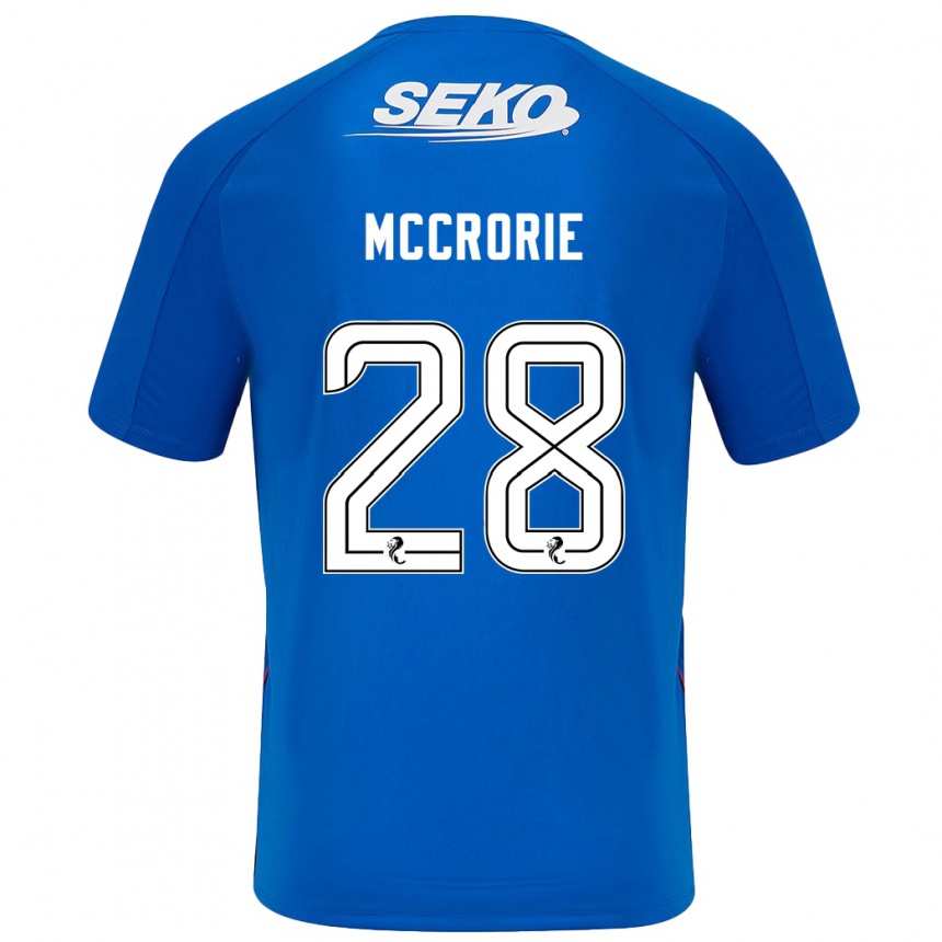 Femme Football Maillot Robby Mccrorie #28 Bleu Foncé Tenues Domicile 2024/25