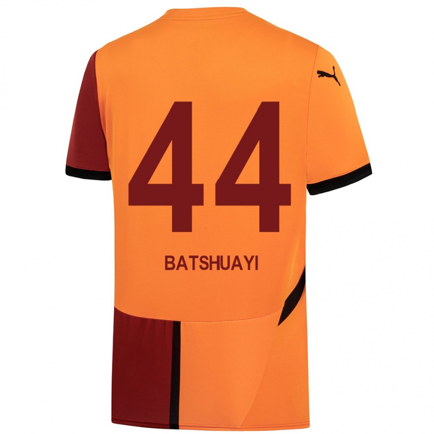 Femme Football Maillot Michy Batshuayi #44 Jaune Rouge Tenues Domicile 2024/25