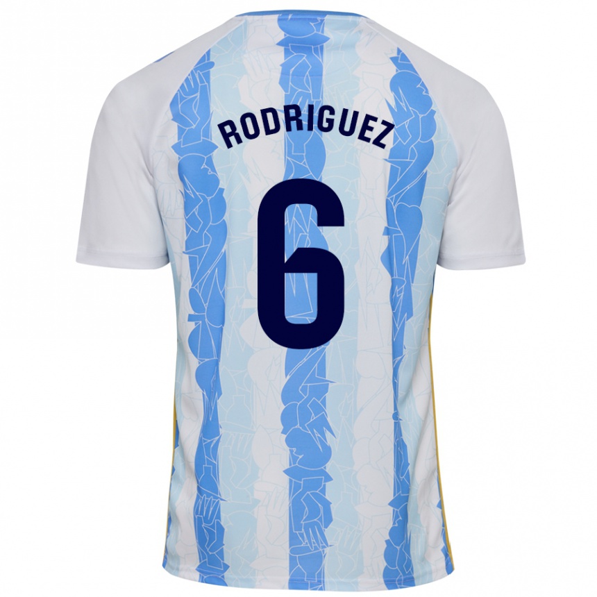 Femme Football Maillot Rafa Rodríguez #6 Blanc Bleu Tenues Domicile 2024/25