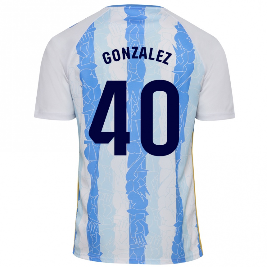 Femme Football Maillot Carol González #40 Blanc Bleu Tenues Domicile 2024/25