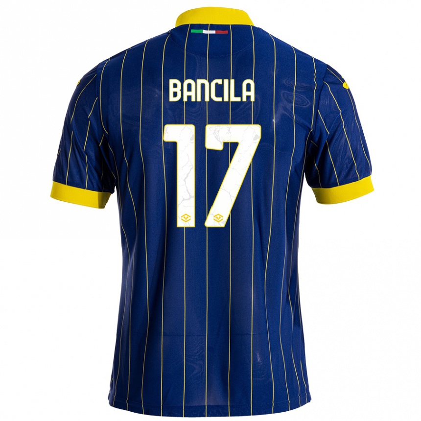 Femme Football Maillot Darius Bancila #17 Bleu Jaune Tenues Domicile 2024/25