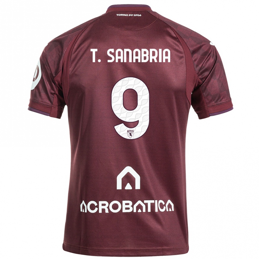 Femme Football Maillot Antonio Sanabria #9 Bordeaux Blanc Tenues Domicile 2024/25