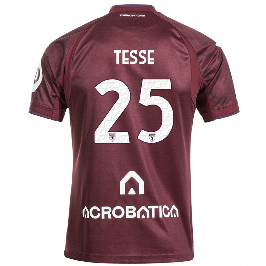 Femme Football Maillot Manuela Tesse #25 Bordeaux Blanc Tenues Domicile 2024/25