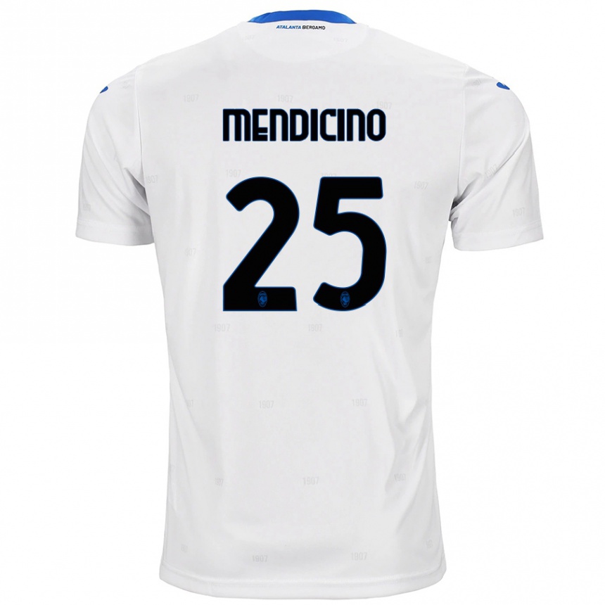 Femme Football Maillot Leonardo Mendicino #25 Blanc Tenues Extérieur 2024/25