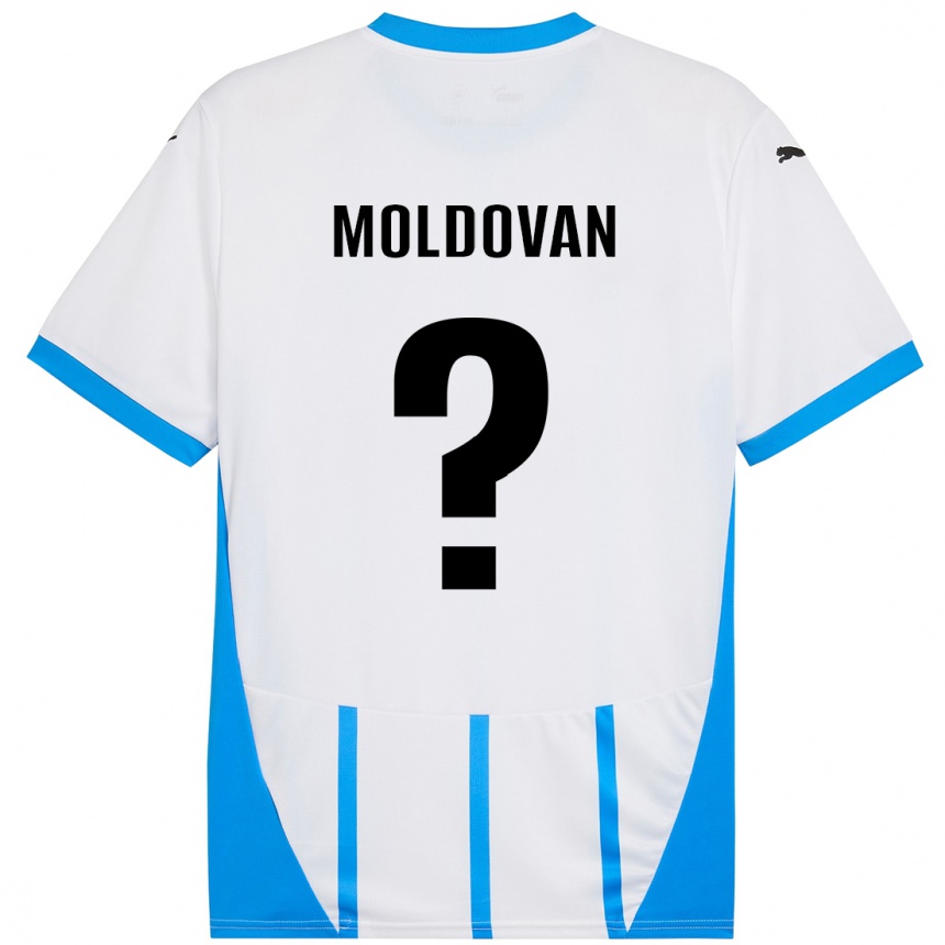 Femme Football Maillot Horațiu Moldovan #0 Blanc Bleu Tenues Extérieur 2024/25