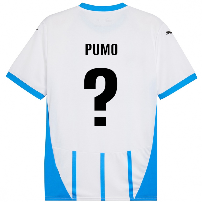 Femme Football Maillot Samuele Pumo #0 Blanc Bleu Tenues Extérieur 2024/25