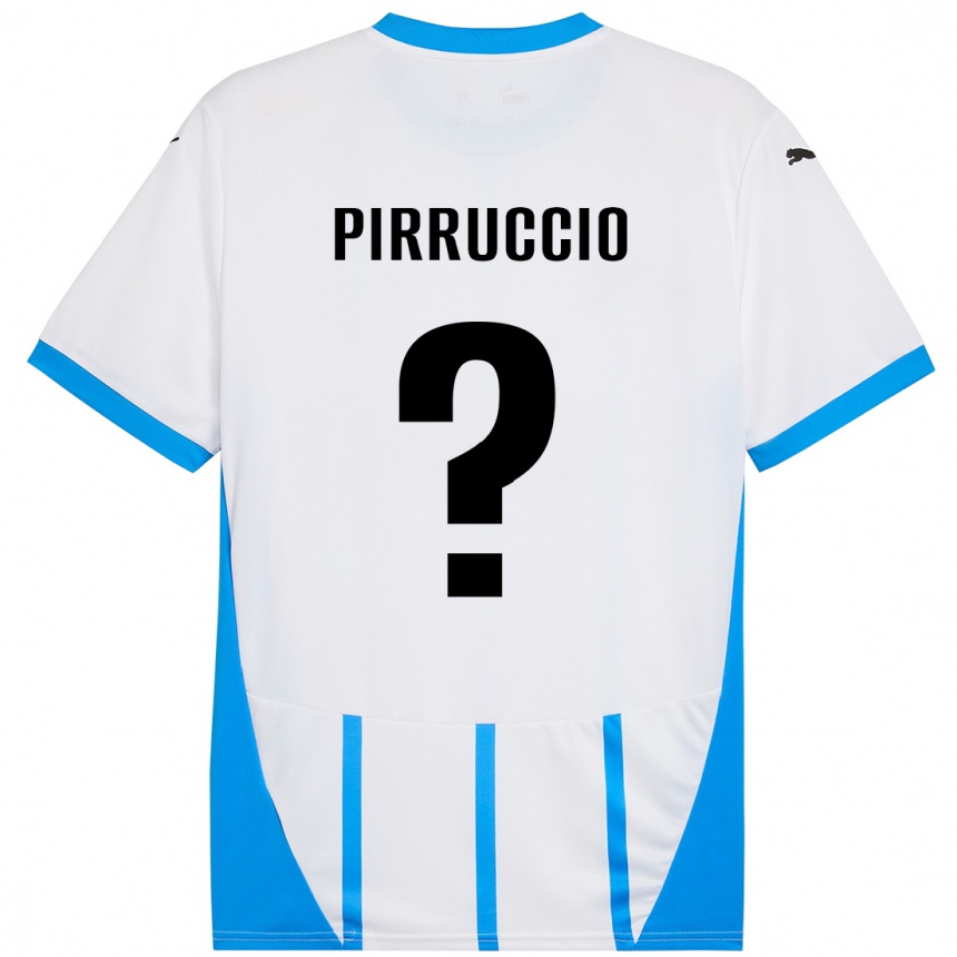 Femme Football Maillot Federico Pirruccio #0 Blanc Bleu Tenues Extérieur 2024/25