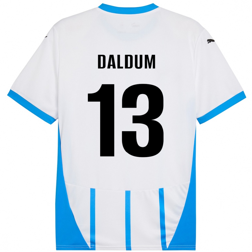 Femme Football Maillot Sonosi Daldum #13 Blanc Bleu Tenues Extérieur 2024/25