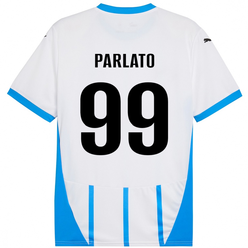 Femme Football Maillot Claudio Parlato #99 Blanc Bleu Tenues Extérieur 2024/25