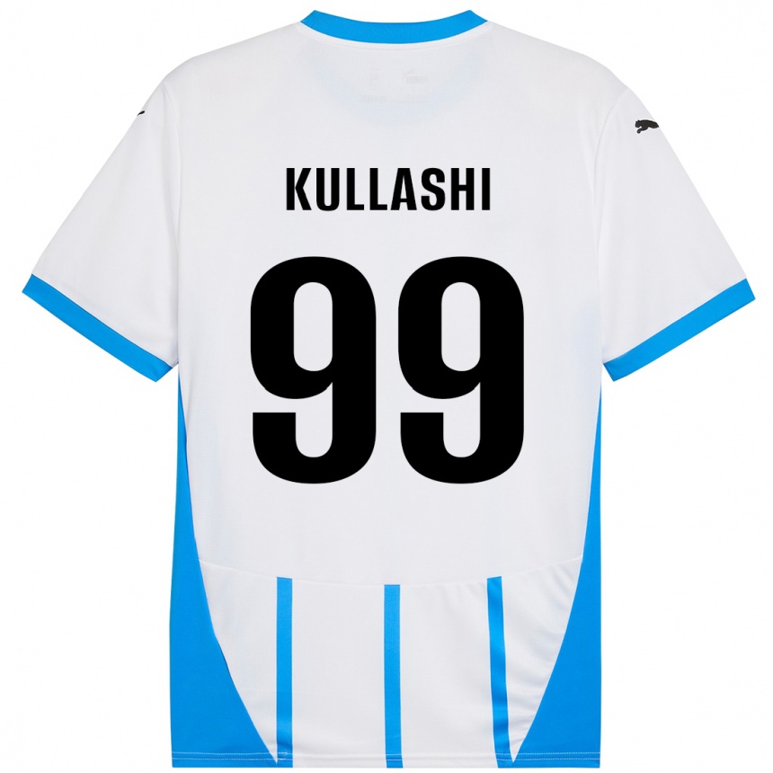 Femme Football Maillot Loreta Kullashi #99 Blanc Bleu Tenues Extérieur 2024/25