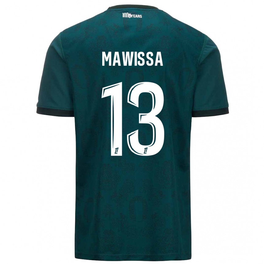 Femme Football Maillot Christian Mawissa Elebi #13 Vert Foncé Tenues Extérieur 2024/25