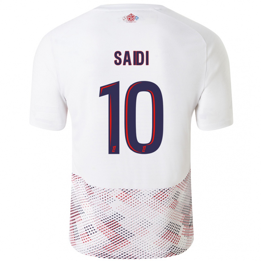 Femme Football Maillot Rachel Saidi #10 Blanc Bleu Royal Tenues Extérieur 2024/25