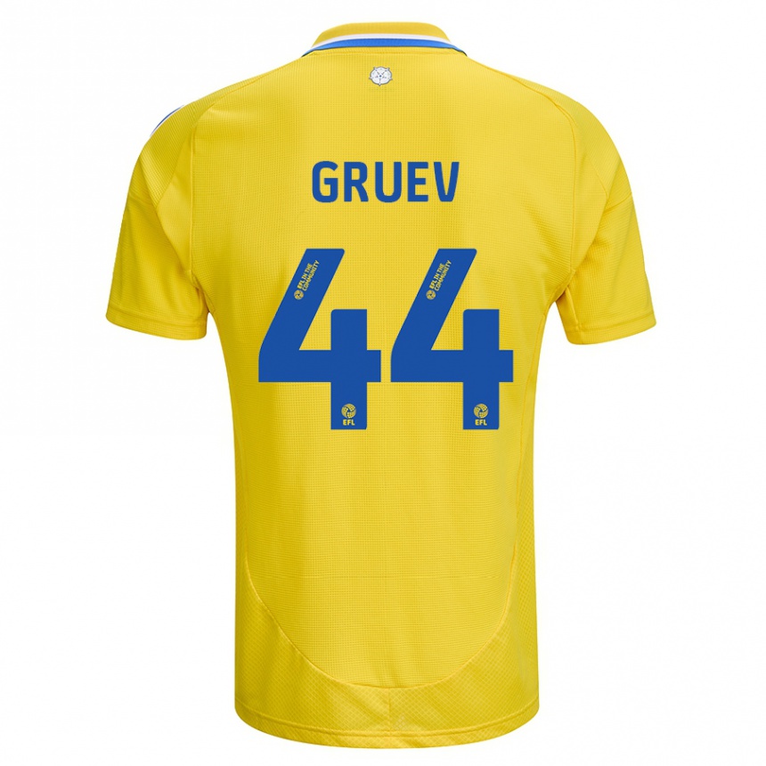 Femme Football Maillot Ilia Gruev #44 Jaune Bleu Tenues Extérieur 2024/25