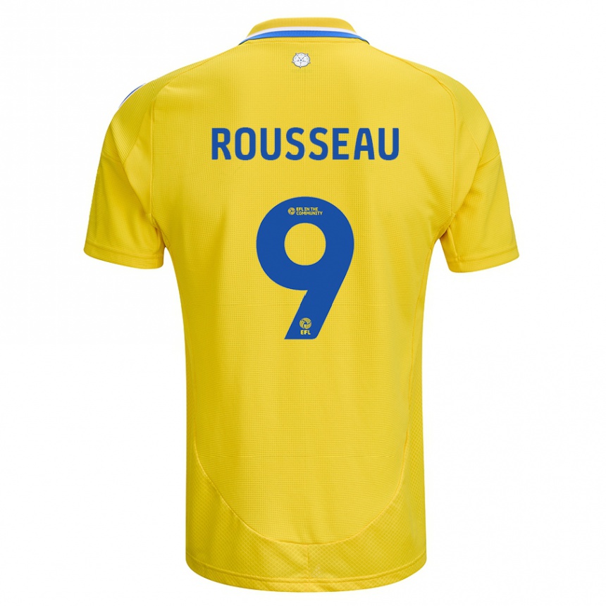 Femme Football Maillot Jess Rousseau #9 Jaune Bleu Tenues Extérieur 2024/25