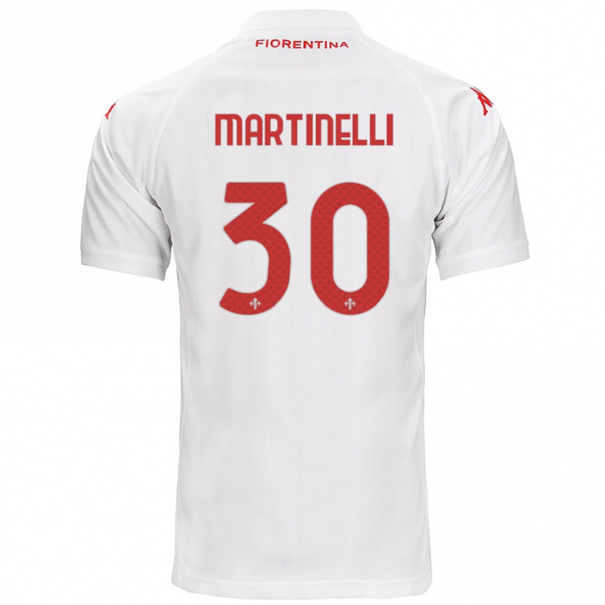 Femme Football Maillot Tommaso Martinelli #30 Blanc Tenues Extérieur 2024/25