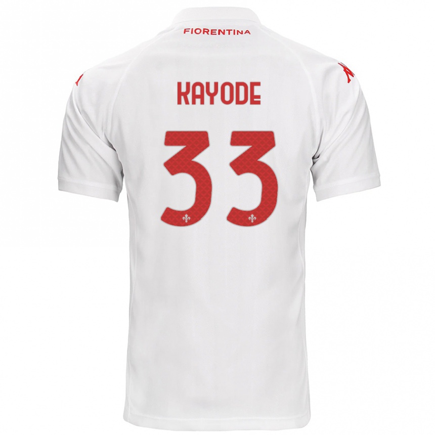 Femme Football Maillot Michael Kayode #33 Blanc Tenues Extérieur 2024/25