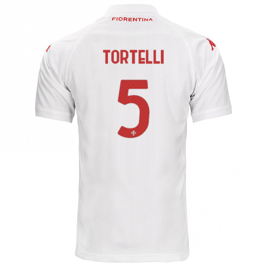 Femme Football Maillot Alice Tortelli #5 Blanc Tenues Extérieur 2024/25