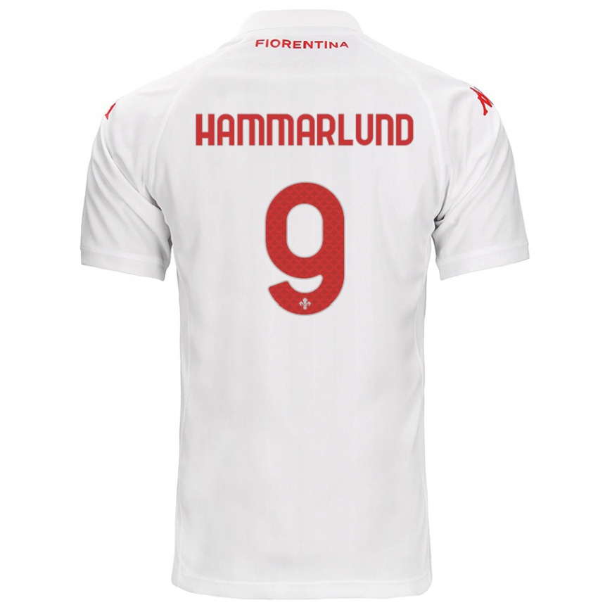 Femme Football Maillot Pauline Hammarlund #9 Blanc Tenues Extérieur 2024/25