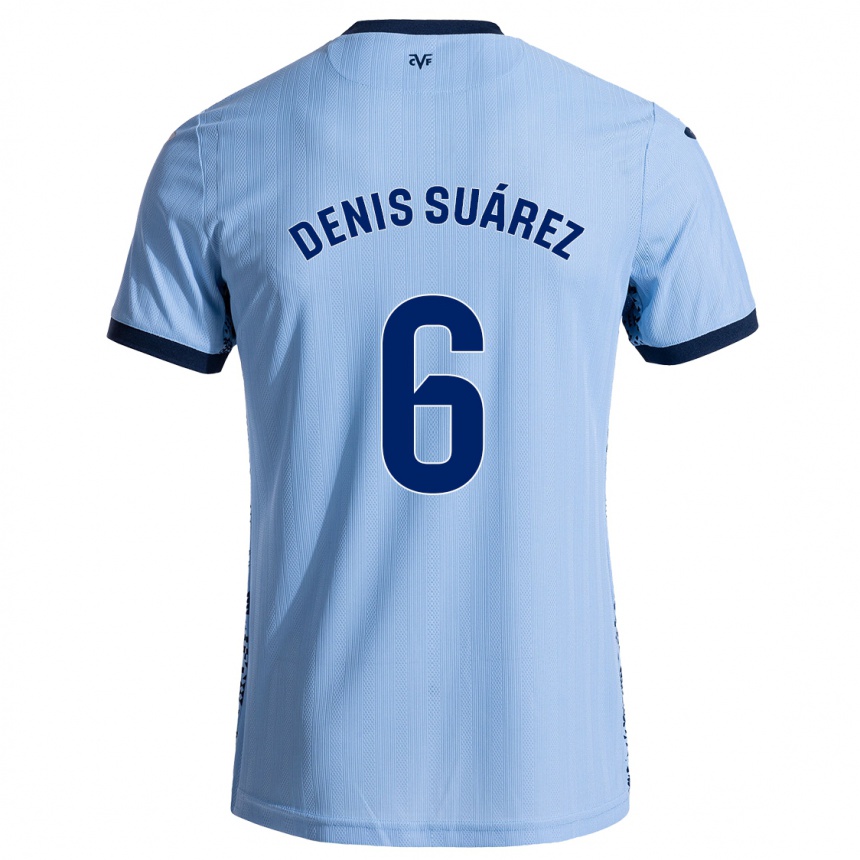 Femme Football Maillot Denis Suárez #6 Bleu Ciel Tenues Extérieur 2024/25