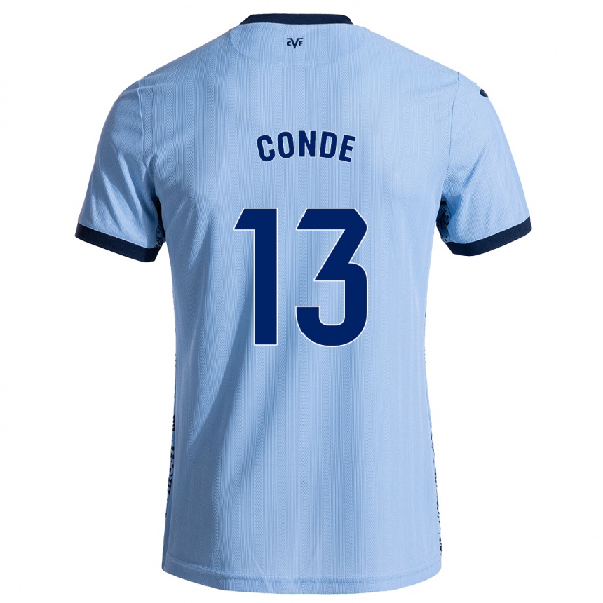 Femme Football Maillot Diego Conde #13 Bleu Ciel Tenues Extérieur 2024/25