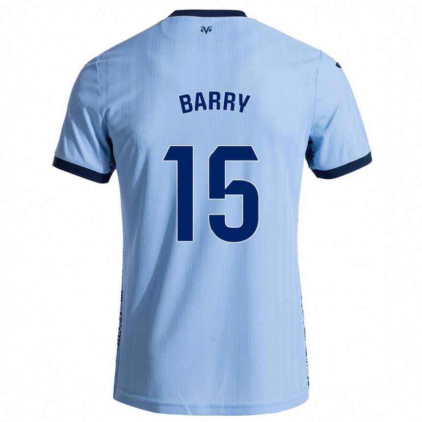 Femme Football Maillot Thierno Barry #15 Bleu Ciel Tenues Extérieur 2024/25