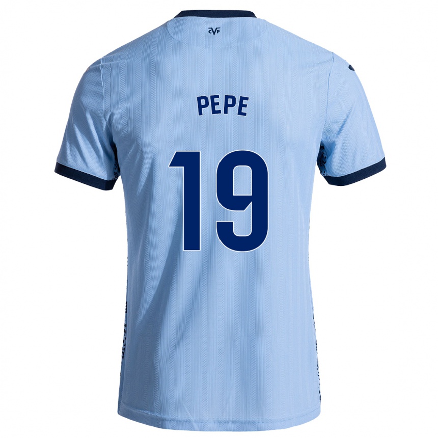 Femme Football Maillot Nicolas Pepe #19 Bleu Ciel Tenues Extérieur 2024/25