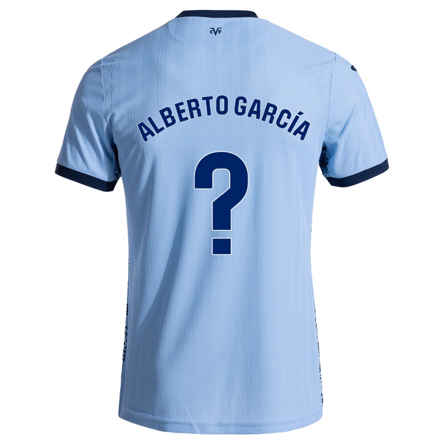 Femme Football Maillot Alberto García #0 Bleu Ciel Tenues Extérieur 2024/25