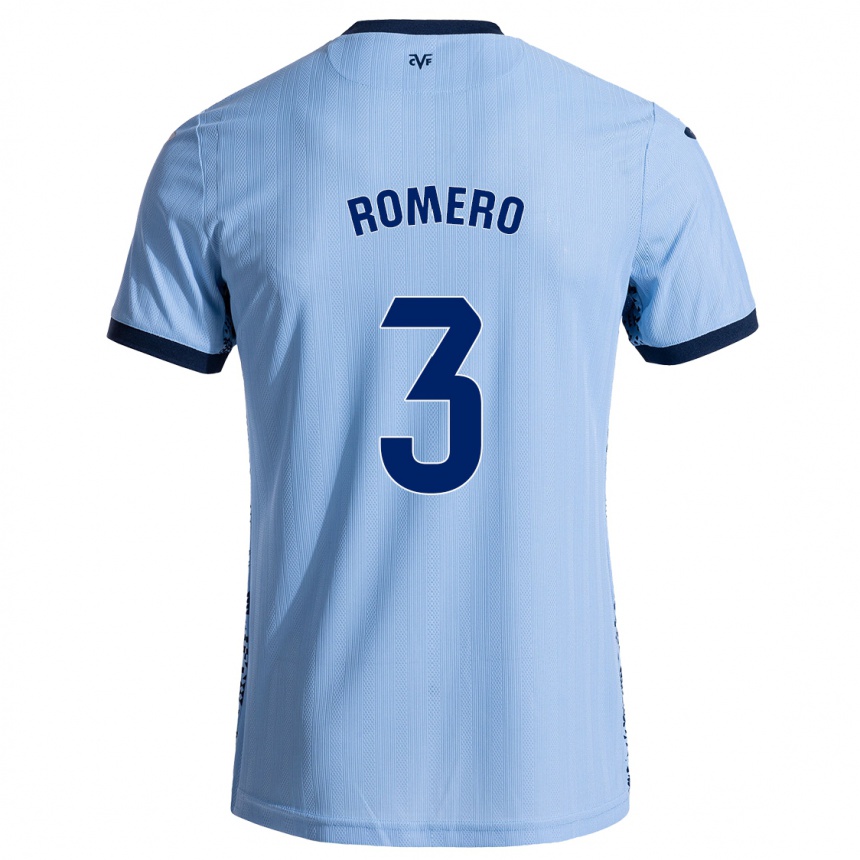 Femme Football Maillot Cristo Romero #3 Bleu Ciel Tenues Extérieur 2024/25