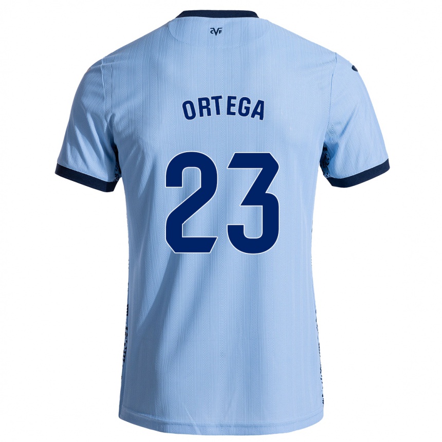 Femme Football Maillot Jordi Ortega #23 Bleu Ciel Tenues Extérieur 2024/25