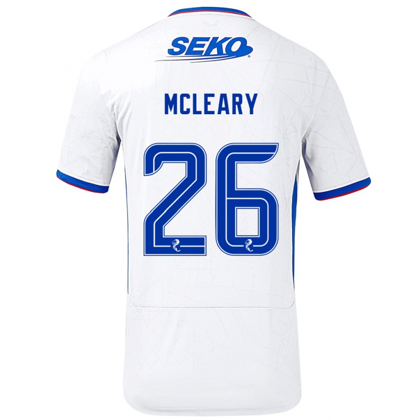 Femme Football Maillot Jodi Mcleary #26 Blanc Bleu Tenues Extérieur 2024/25