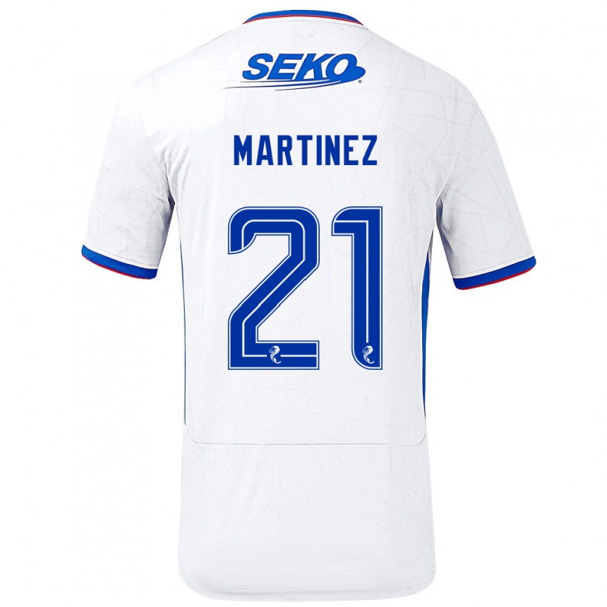 Femme Football Maillot Lisa Martinez #21 Blanc Bleu Tenues Extérieur 2024/25