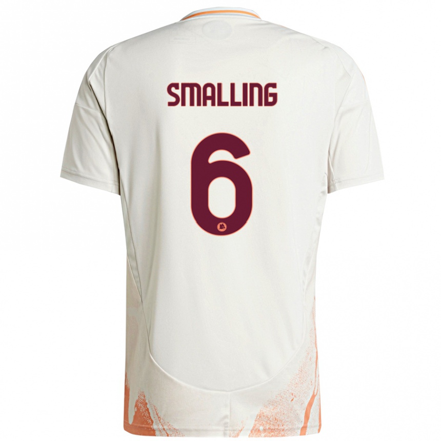 Femme Football Maillot Chris Smalling #6 Crème Blanc Orange Tenues Extérieur 2024/25