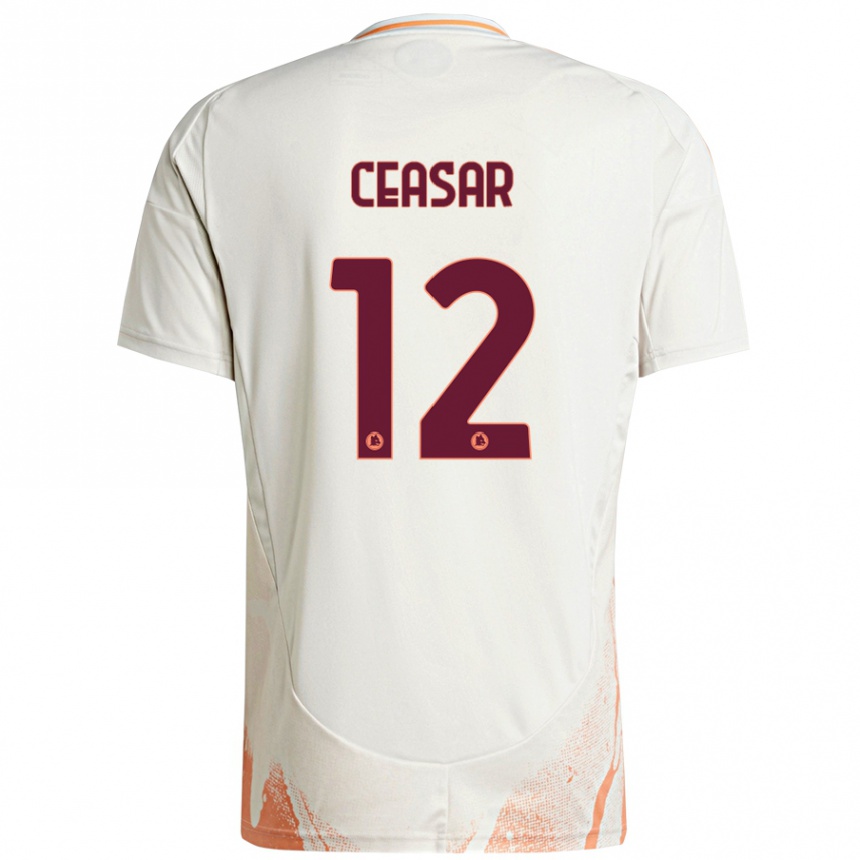 Femme Football Maillot Camelia Ceasar #12 Crème Blanc Orange Tenues Extérieur 2024/25