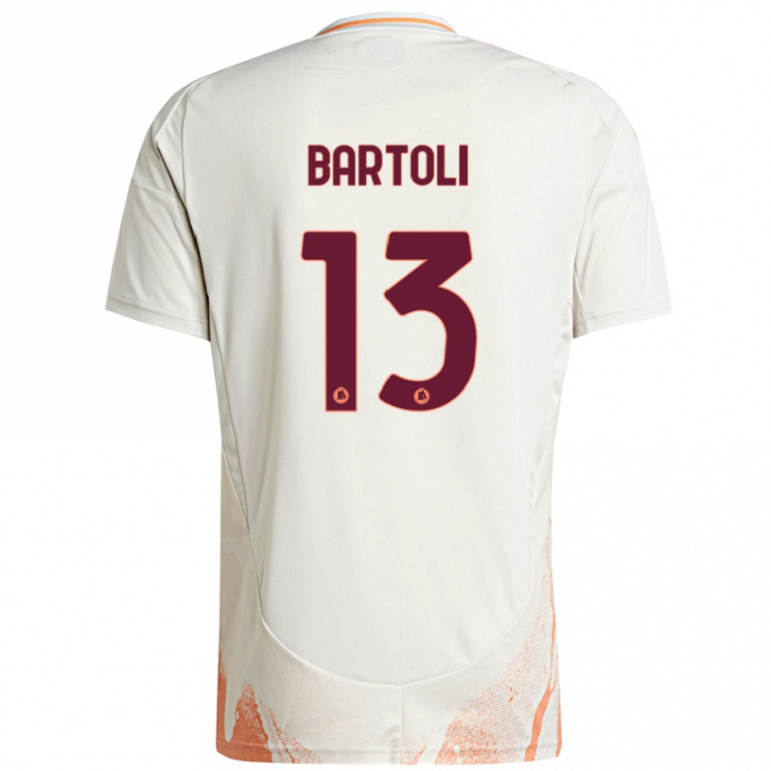 Femme Football Maillot Elisa Bartoli #13 Crème Blanc Orange Tenues Extérieur 2024/25