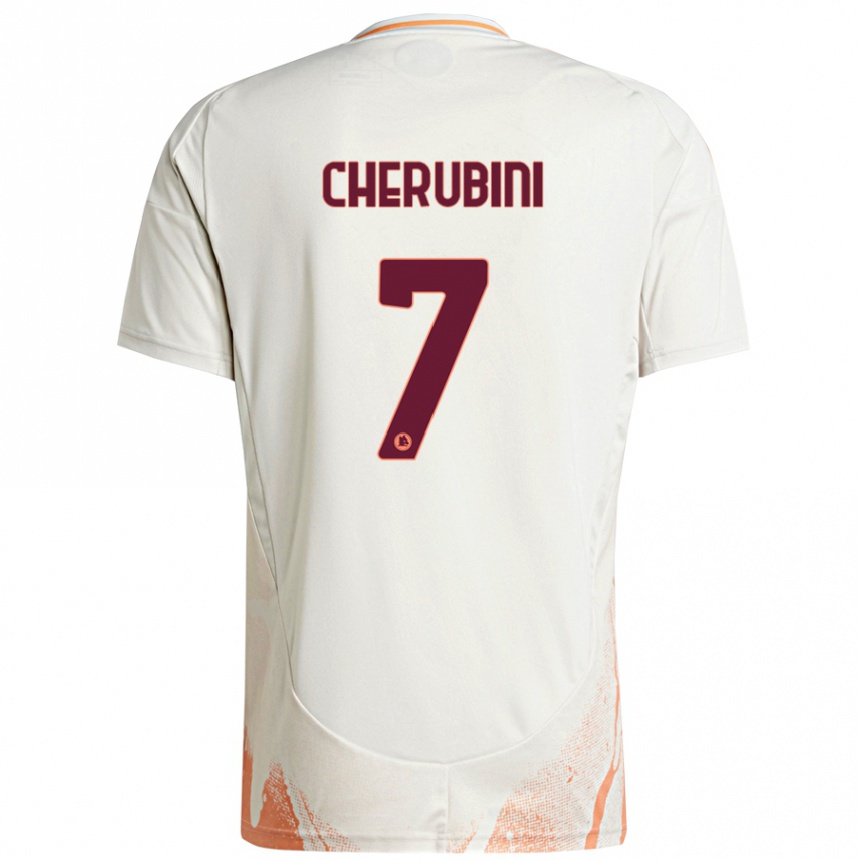 Femme Football Maillot Luigi Cherubini #7 Crème Blanc Orange Tenues Extérieur 2024/25