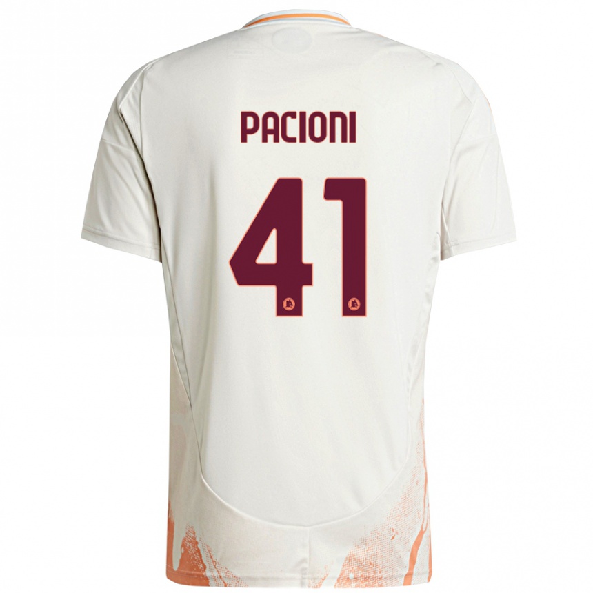 Femme Football Maillot Eleonora Pacioni #41 Crème Blanc Orange Tenues Extérieur 2024/25