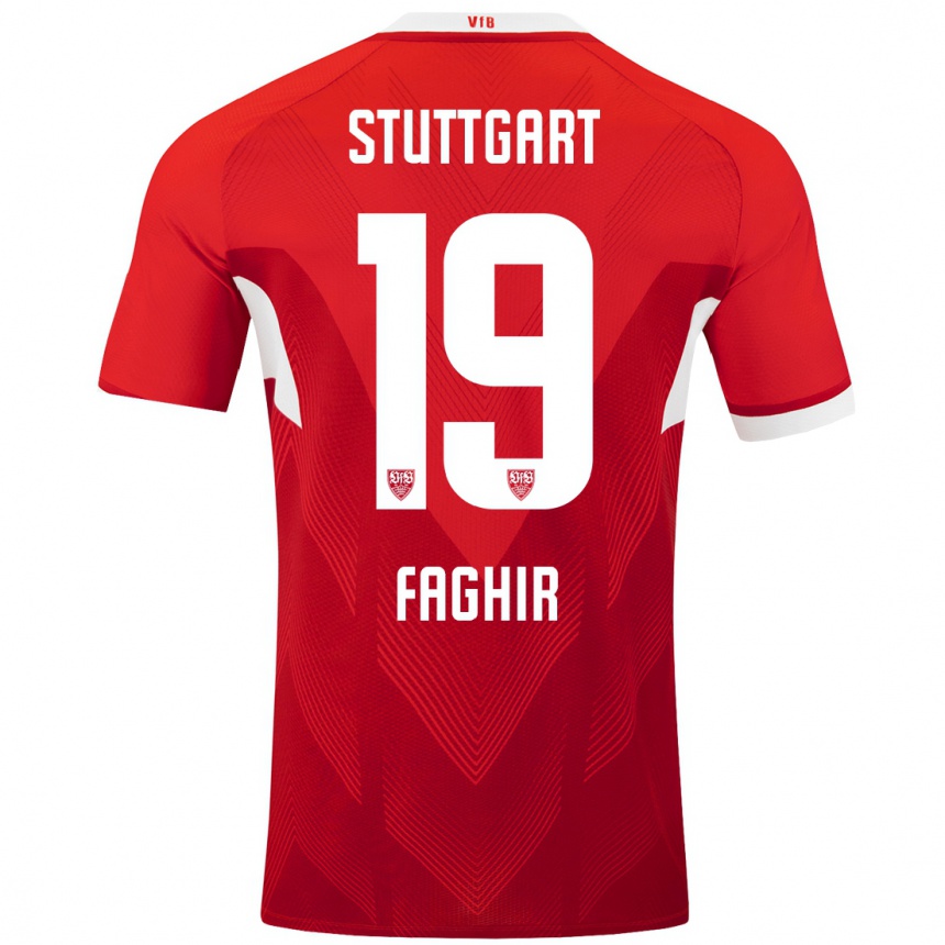 Femme Football Maillot Wahid Faghir #19 Blanc Rouge Tenues Extérieur 2024/25