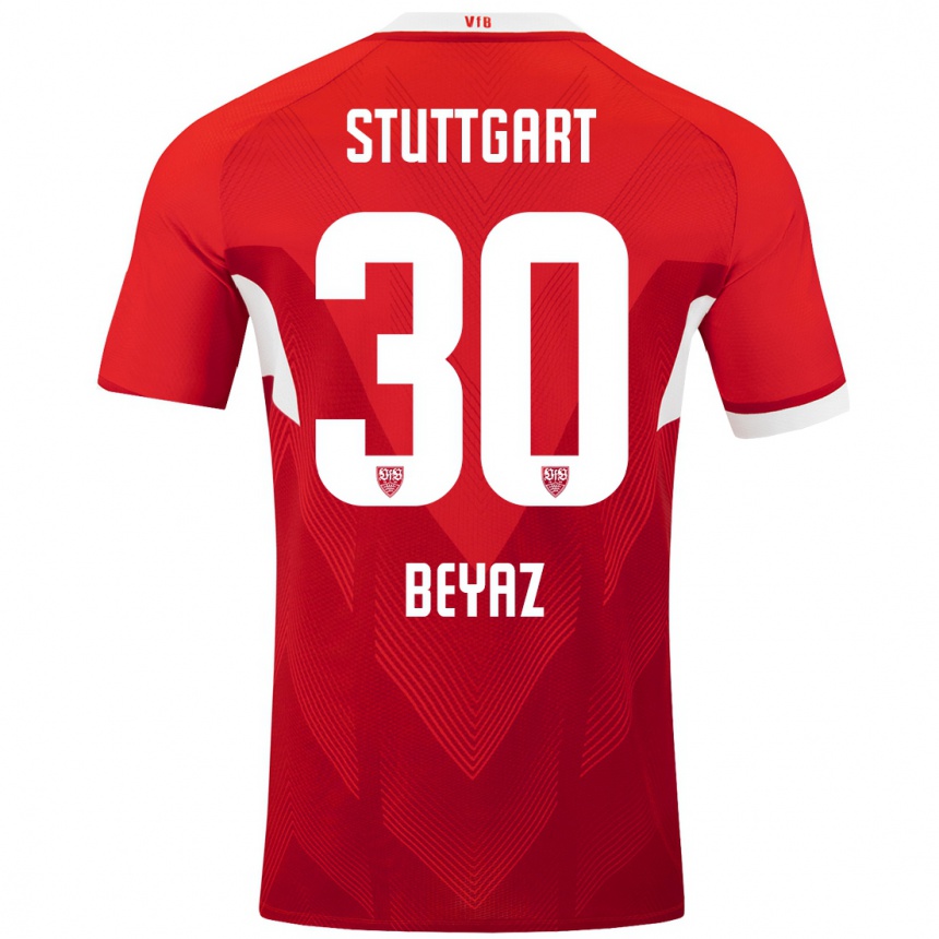 Femme Football Maillot Ömer Beyaz #30 Blanc Rouge Tenues Extérieur 2024/25